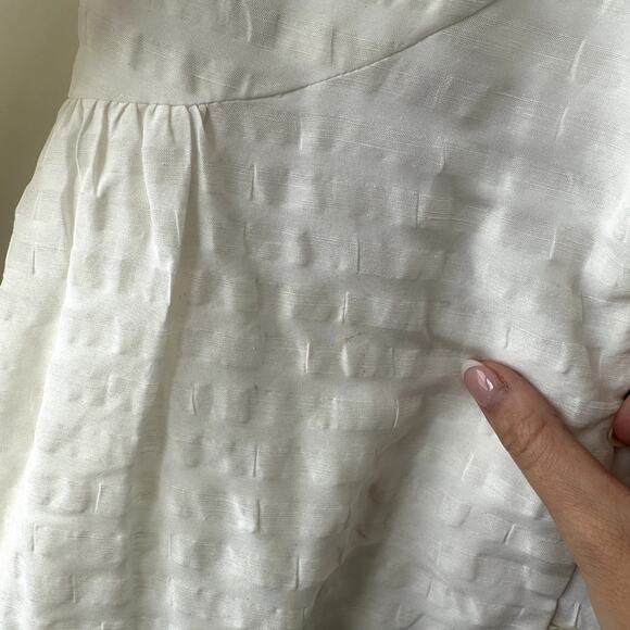 Cult Gaia Simona Seersucker Linen Midi Dress - Picture 4 of 7